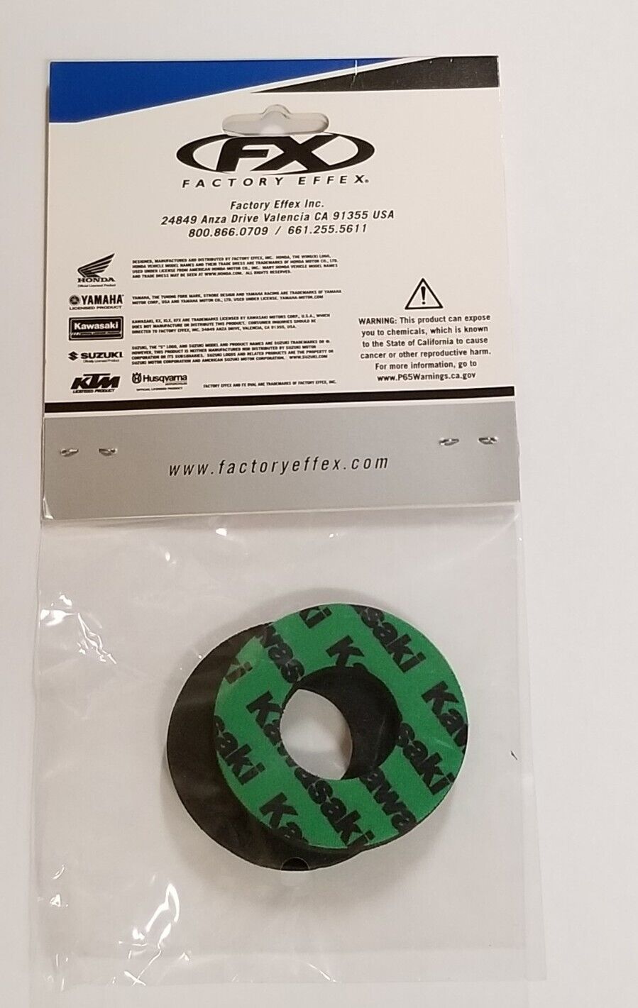 Factory Effex 09-67100 Moto Grip Donuts Kawasaki Green Black