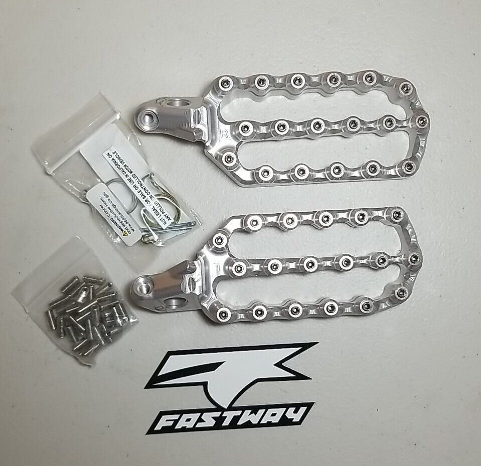 Fastway Adventure Motorcycle Clear Foot Pegs 22-ADV-106 KTM HUSQVARNA 250 450SXF