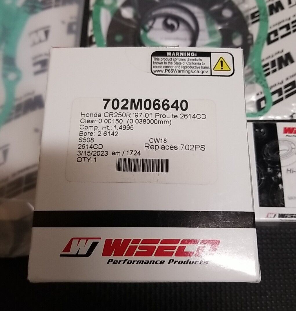 Wiseco Engine Rebuild Kit Crankshaft Piston 66.40mm Fits HONDA CR250R 1997-2001