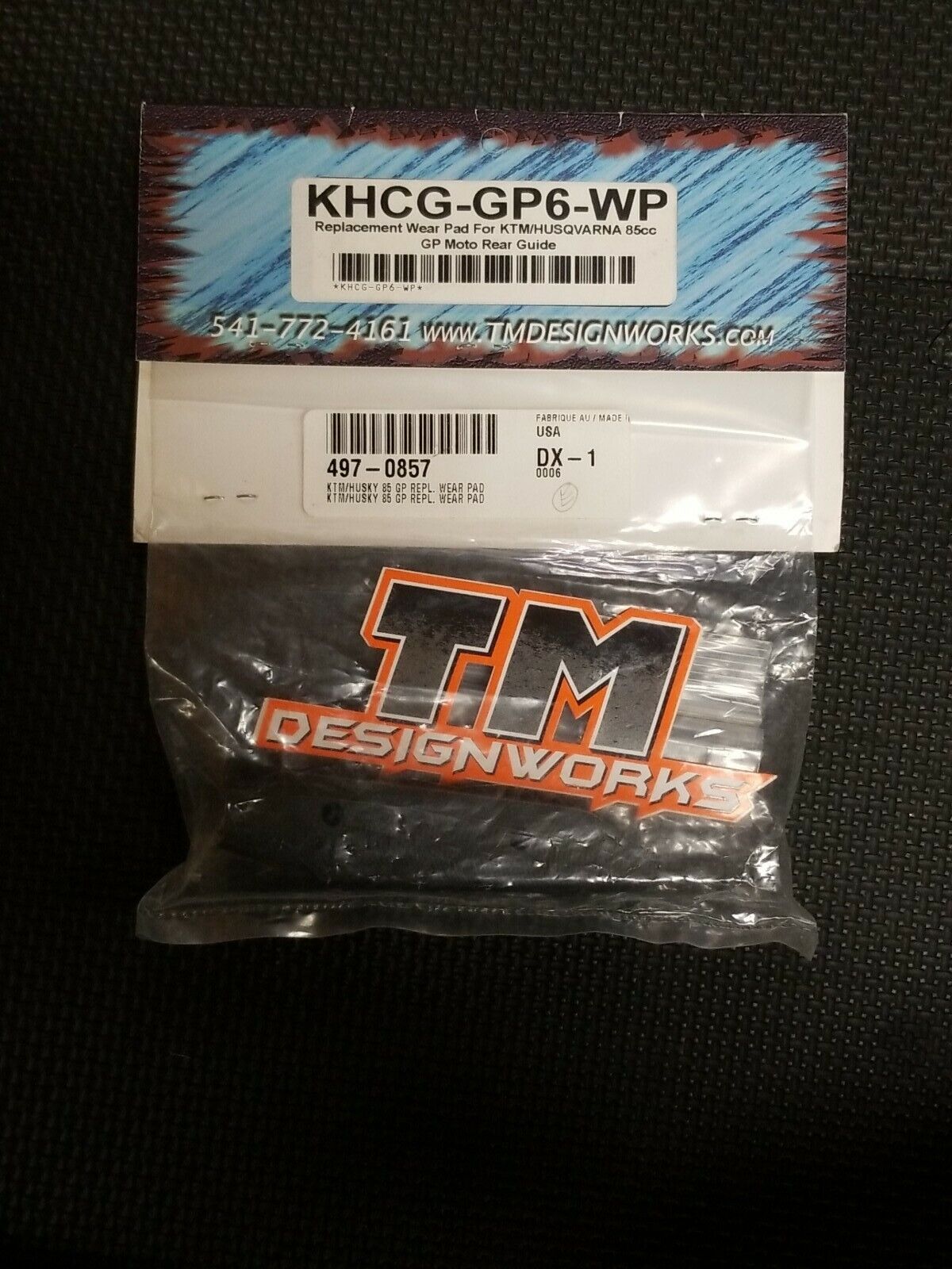 TM Designworks KHCG-GP6-WP KTM Husq 85 Rear Chain Guide Replacement Wear Pad