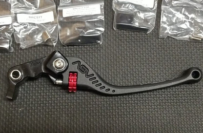 ASV C5 Brake Lever BRC511-K Honda Kawasaki Suzuki Triumph Buell Black with Red