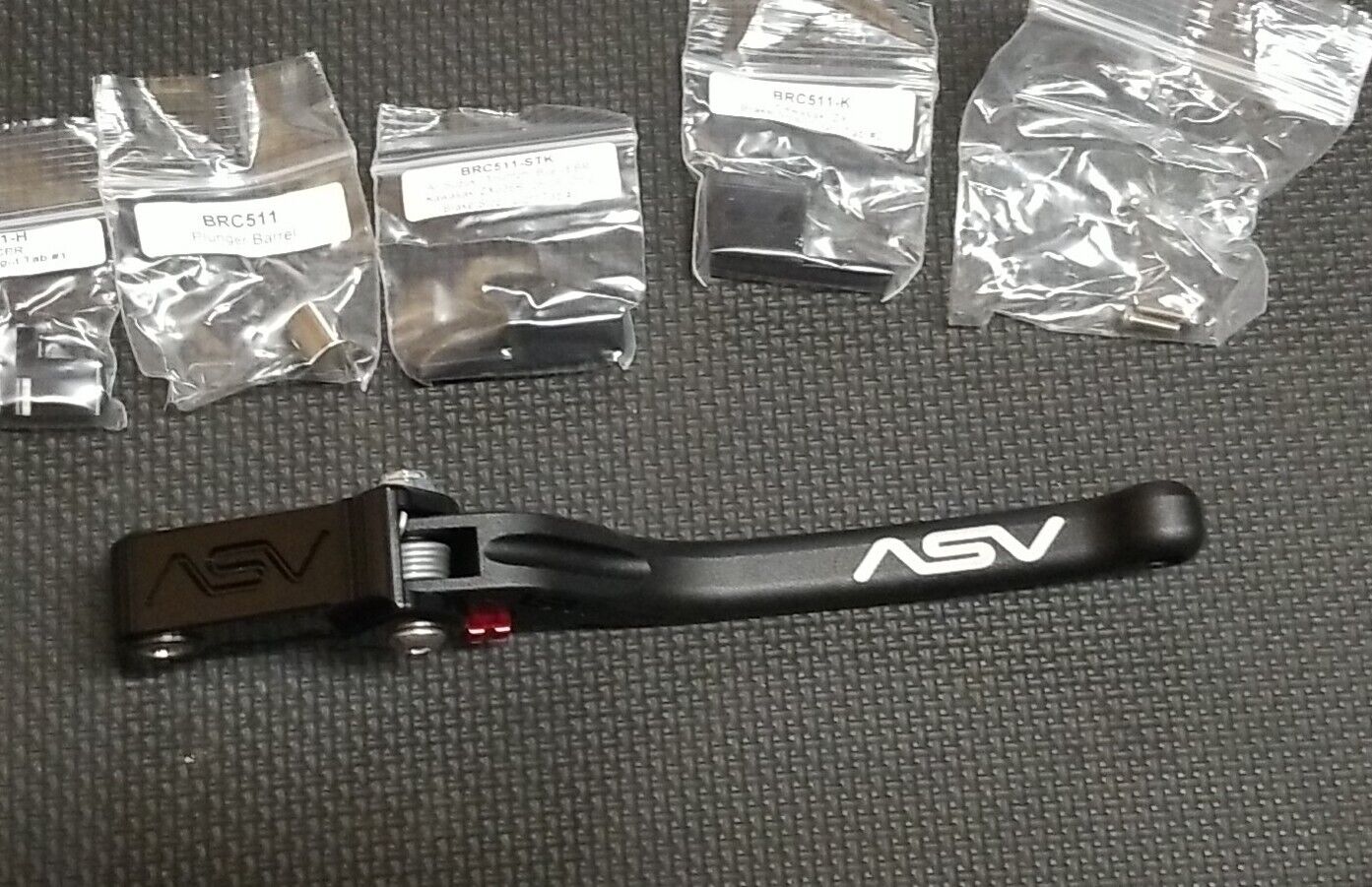 ASV C5 Brake Lever BRC511-K Honda Kawasaki Suzuki Triumph Buell Black with Red