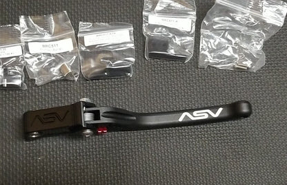 ASV C5 Brake Lever BRC511-K Honda Kawasaki Suzuki Triumph Buell Black with Red