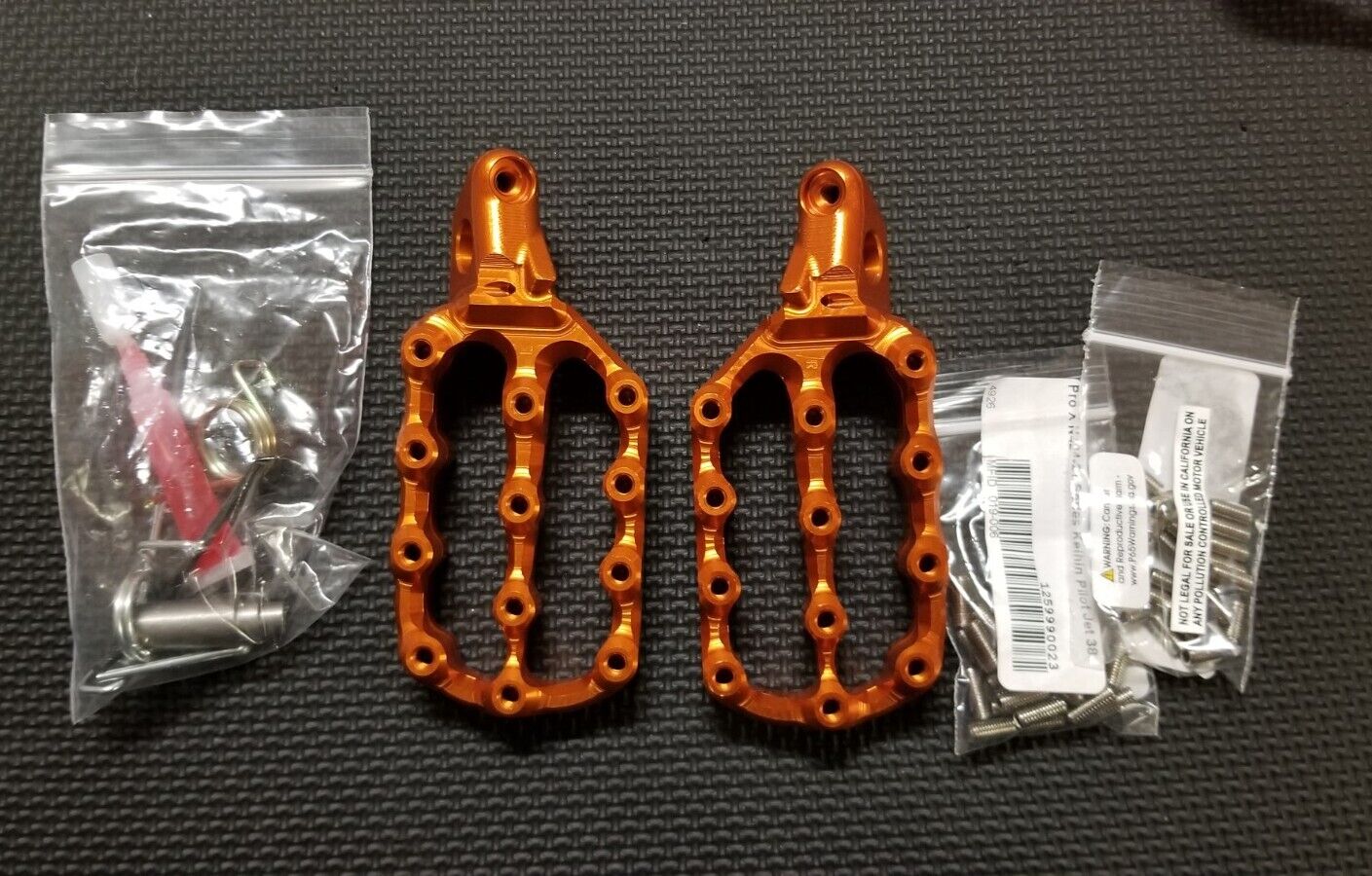 Fastway Pro Moto Billet Evo Air Foot Pegs 22-4-005ORS Orange KTM 2016 - 2022 KTM