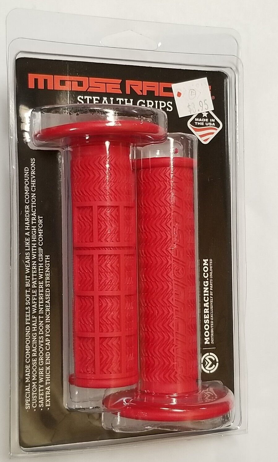 Moose Racing MX Stealth Grips Red B01-MXR 7/8"