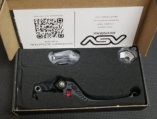 ASV C5 Brake Lever BRC511-K Honda Kawasaki Suzuki Triumph Buell Black with Red