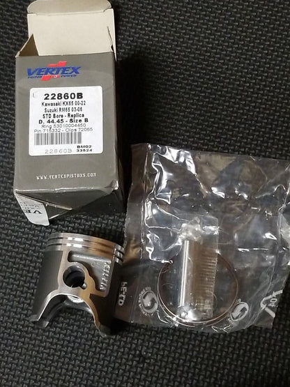 Vertex 22860B Replica Piston Kit 44.45 Bore Kawasaki KX 65 00-22 Suzuki RM65 03