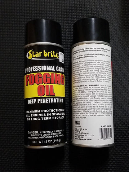 STAR BRITE Professional Fogging Oil 12oz Spray Engine Treatment 84812 Set of 2