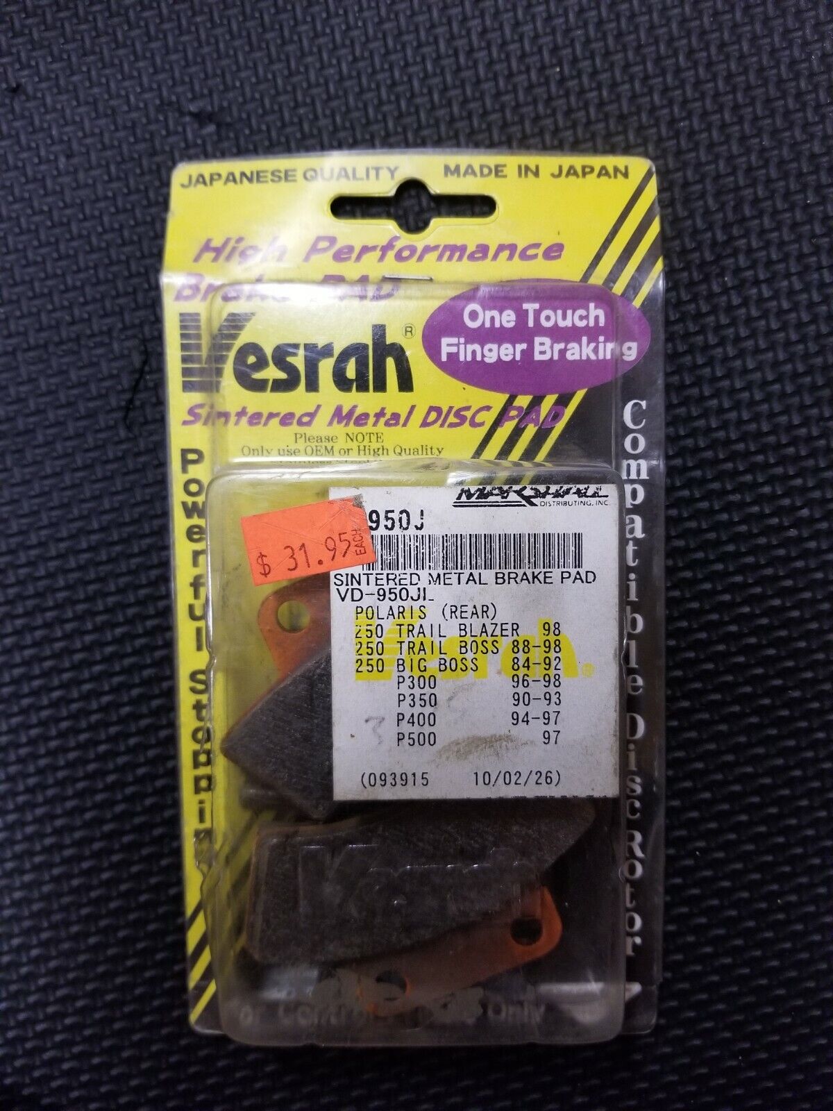 Vesrah Sintered Metal Brake Pads VD-950JL Polaris Scrambler Ducati 900(B#3)