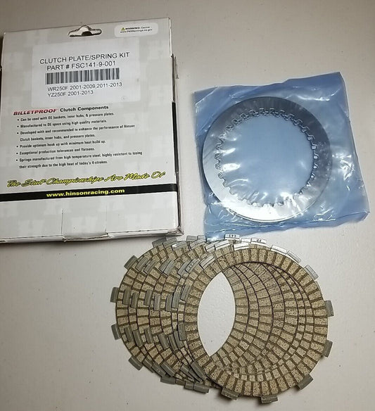 Hinson Clutch Plate Kit FSC141-9-001 Yamaha YZ250F WR250F 2001 - 2013 No Springs