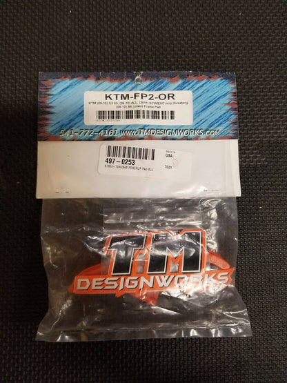 T.M. Designworks KTM-FP2-OR Lower Frame Mount Powerlip Chain Pad Orange KTM