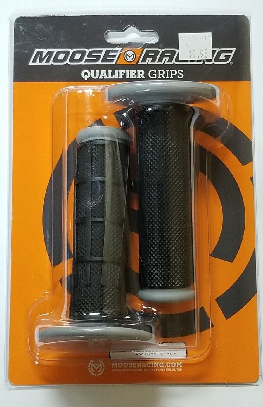 Moose Racing Qualifier Grips Black Gray P/N 0630-2662 Half Waffle