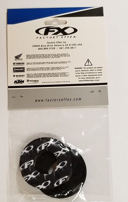 Factory Effex 09-67900 Moto Grip Donuts FX Black White