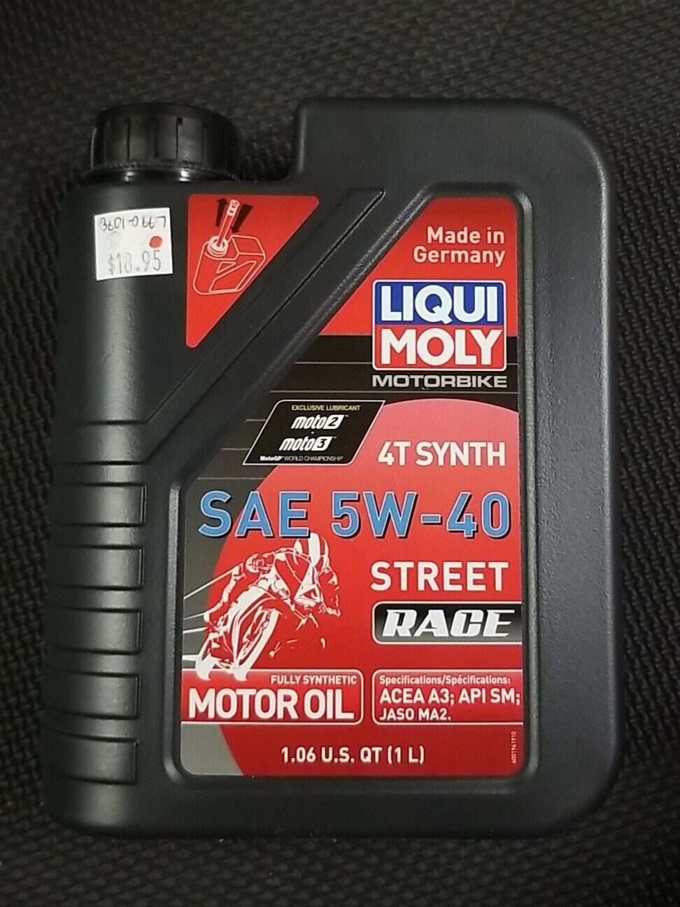 LIQUI MOLY Street Race Motor Oil 4T Synth 1 Liter 5W-40 20074