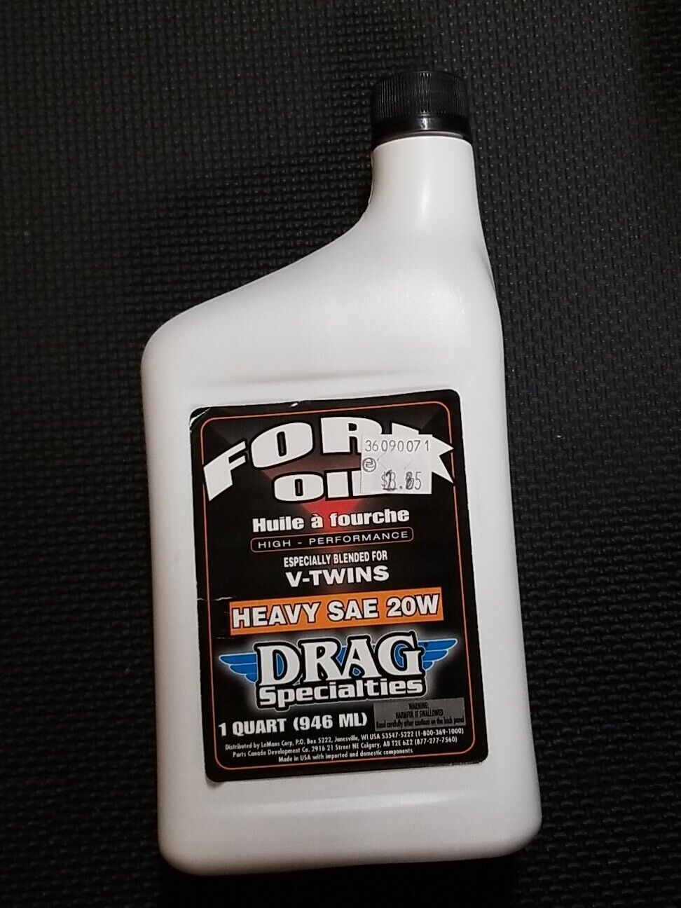 Drag Specialties Fork Oil SAE 20W V-Twins - 20wt, Heavy - 1 US quart - 3609-0140