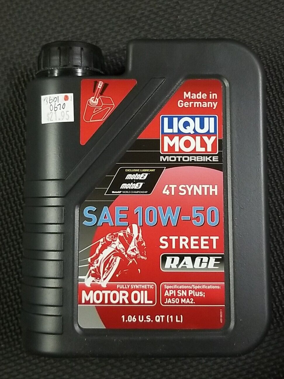 LIQUI MOLY Street Race Motor Oil 4T Synth 1 Liter 10W-50 20066