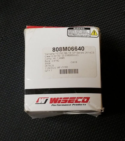 Wiseco Performance Piston Kit 808M06640 Yamaha YZ250 1999 - 2018 No Rings