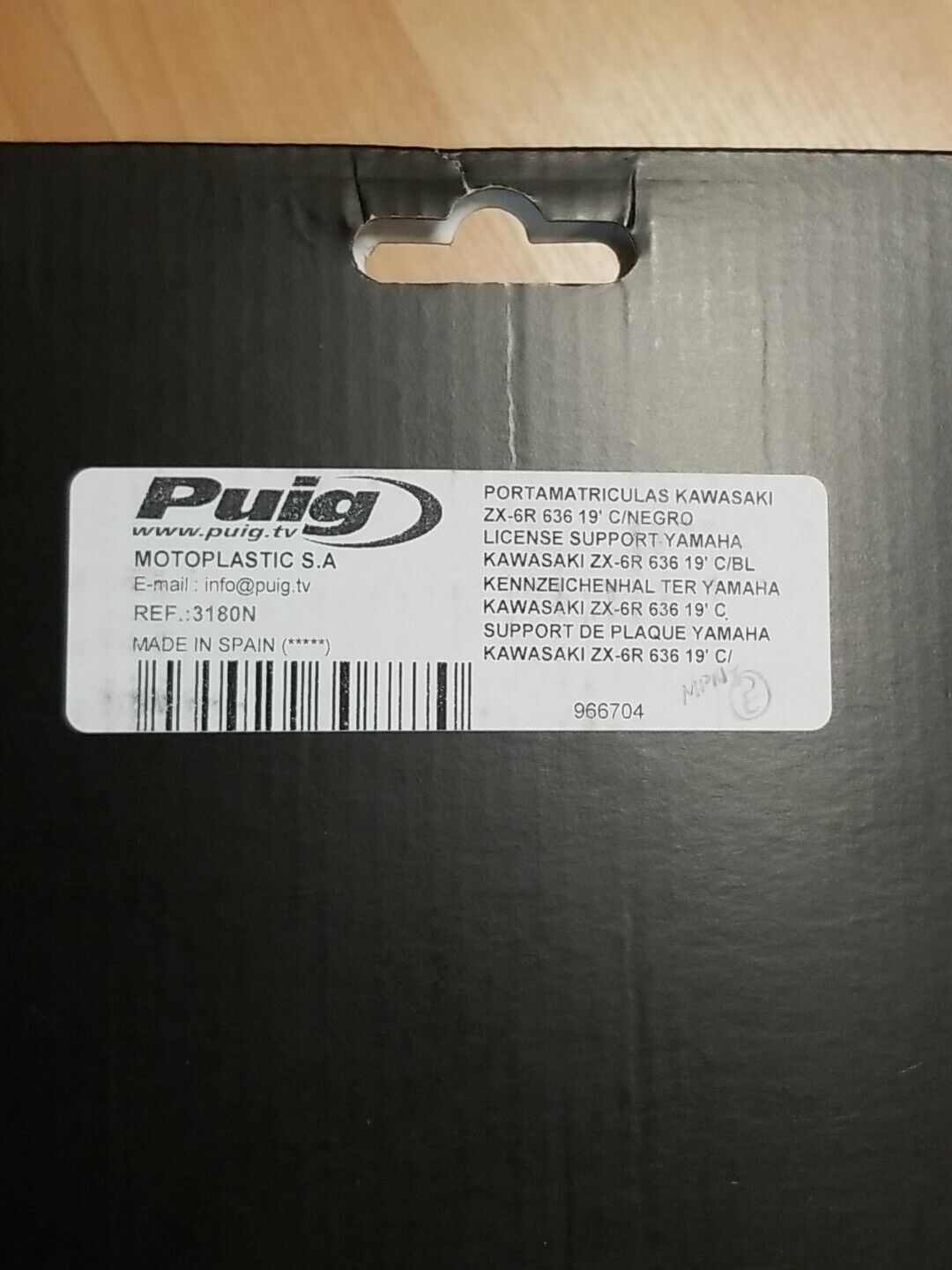 Puig Fender Eliminator Kit 3180N Kawasaki Ninja ZX-6R 636 License Plate Holder