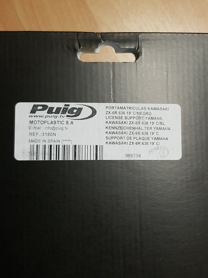 Puig Fender Eliminator Kit 3180N Kawasaki Ninja ZX-6R 636 License Plate Holder