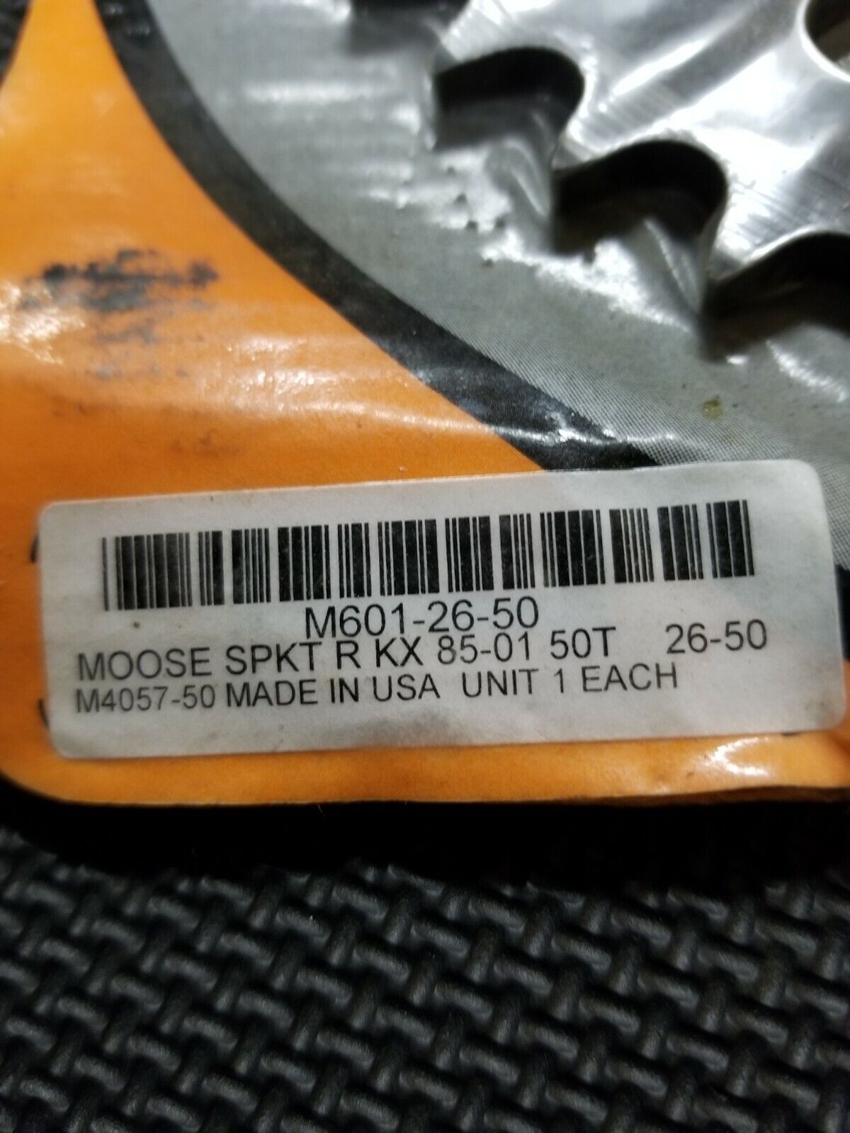 NOS Moose Black 50 Tooth Rear Sprocket M601-26-50 Kawasaki KX250F KX450F (B#5)