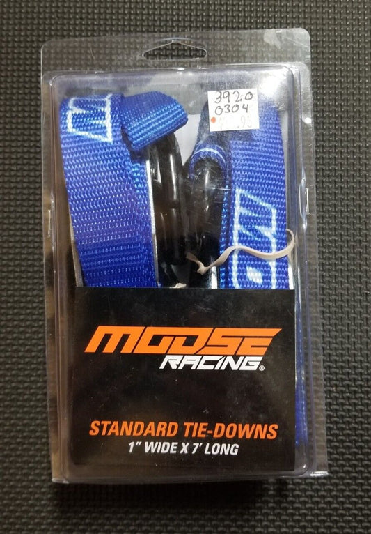 Moose Racing Standard Tie-Downs Soft-Tie Straps 1" X 7' Blue 3920-0304