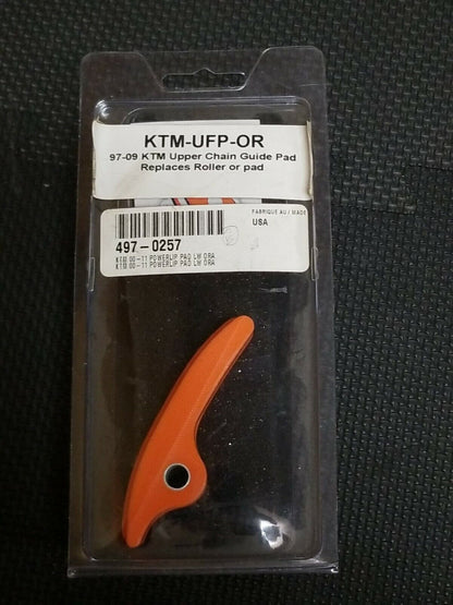 T.M. Designworks KTM-UFP-OR Upper Frame Pad Chain Guide Pad Powerlip Pad Orange