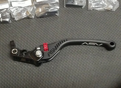 ASV C5 Brake Lever BRC511-K Honda Kawasaki Suzuki Triumph Buell Black with Red