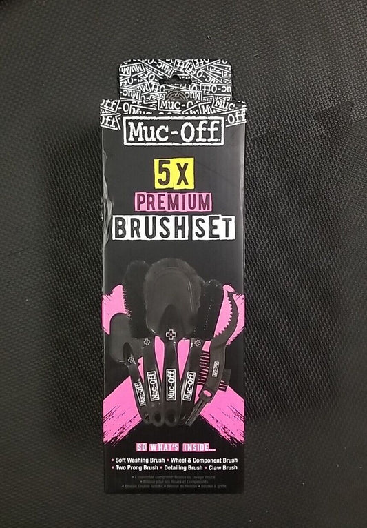 Muc-Off 5x Premium Brush Set 206 Dirt Bike Motorcycle Cleaning