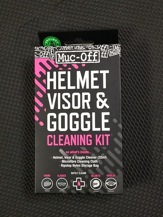 MUC-OFF Helmet Visor & Goggle Cleaning Kit P/N 202 32ml Cleaning Cloth