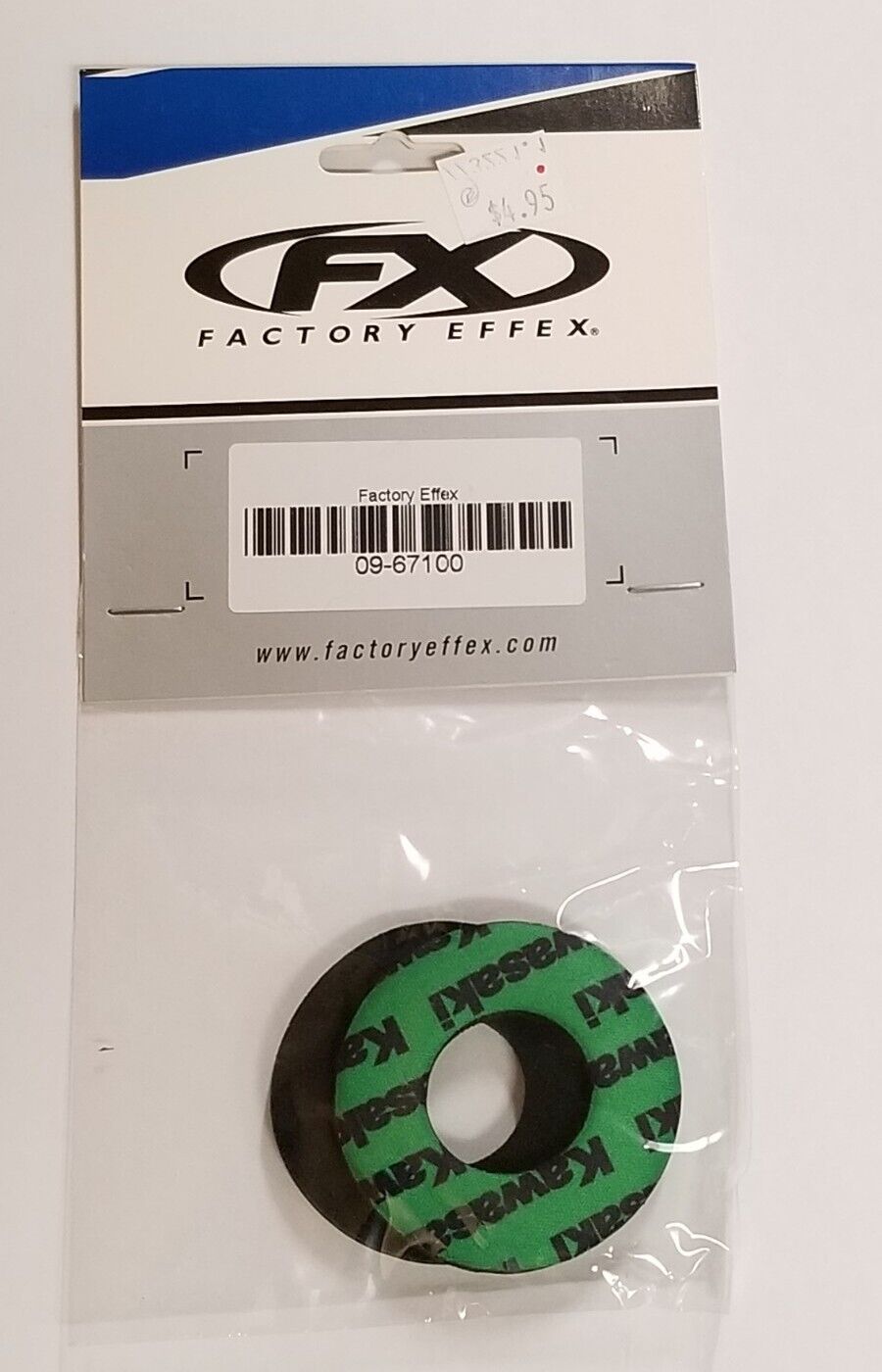 Factory Effex 09-67100 Moto Grip Donuts Kawasaki Green Black