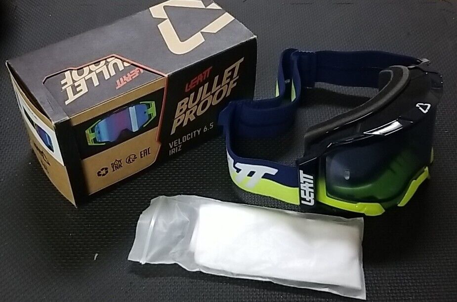 Leatt Bullet Proof Velocity 6.5 Iriz Goggles Citrus Blue Motocross MX Offroad